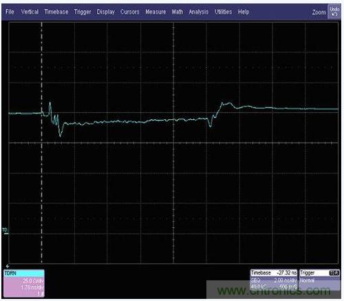 USB3.0帶有連接器線(xiàn)纜的差分阻抗vs時(shí)間測量