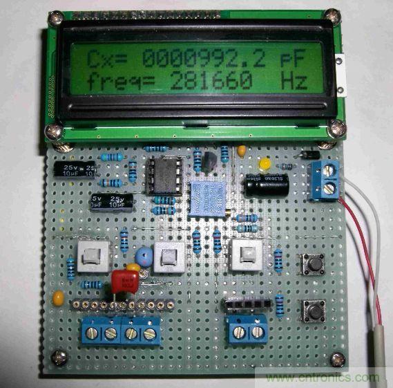 DIY集電容、電感和頻率為一體的測量?jì)x器