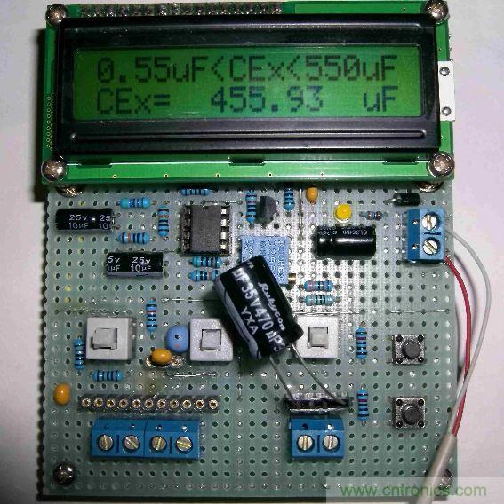 DIY集電容、電感和頻率為一體的測量?jì)x器