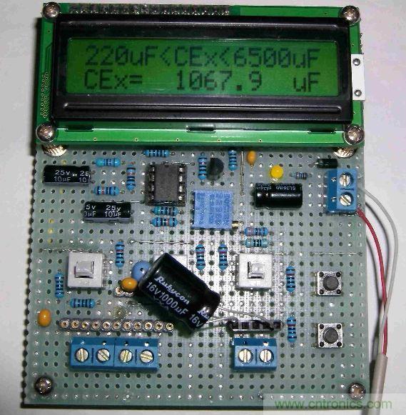 DIY集電容、電感和頻率為一體的測量?jì)x器