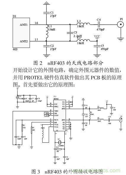 基于NRF403的無(wú)線(xiàn)傳感器網(wǎng)絡(luò )數據接收電路設計