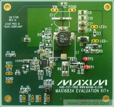 采用MAX16834設計buck-boost LED驅動(dòng)器