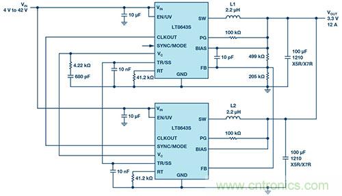 42 V、6 A（峰值7 A）、超低EMI輻射、高效率降壓型穩壓器