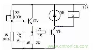 光敏電阻式光控開(kāi)關(guān)典型應用電路解析 光敏電阻式光控開(kāi)關(guān)典型應用電路解析