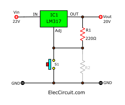如何使用LM317作為開(kāi)關(guān)來(lái)打開(kāi)和關(guān)閉電源負載