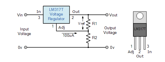 如何使用LM317T創(chuàng  )建可變電壓電源