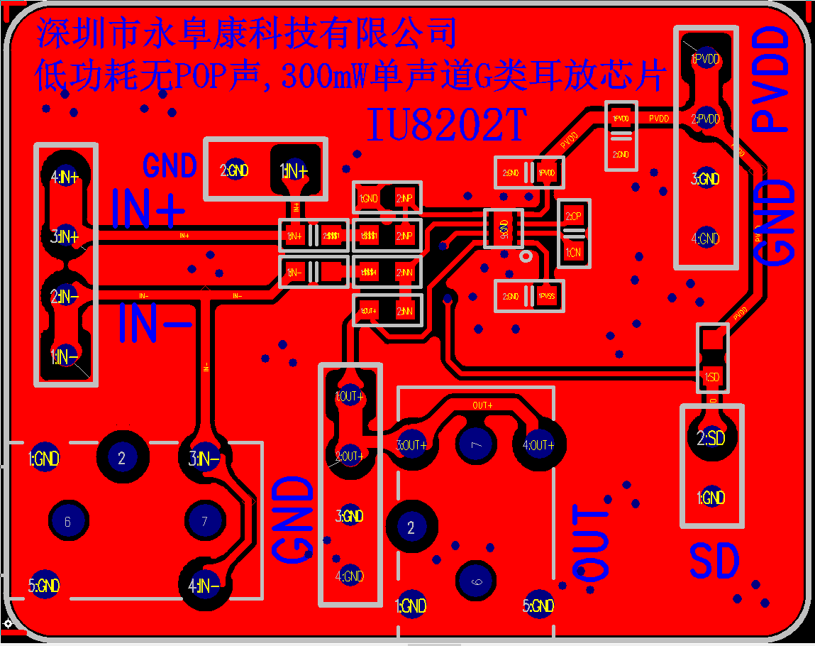 IU8202 適用于OWS耳機的無(wú)POP聲超低功耗400mW單聲道G類(lèi)耳放IC方案