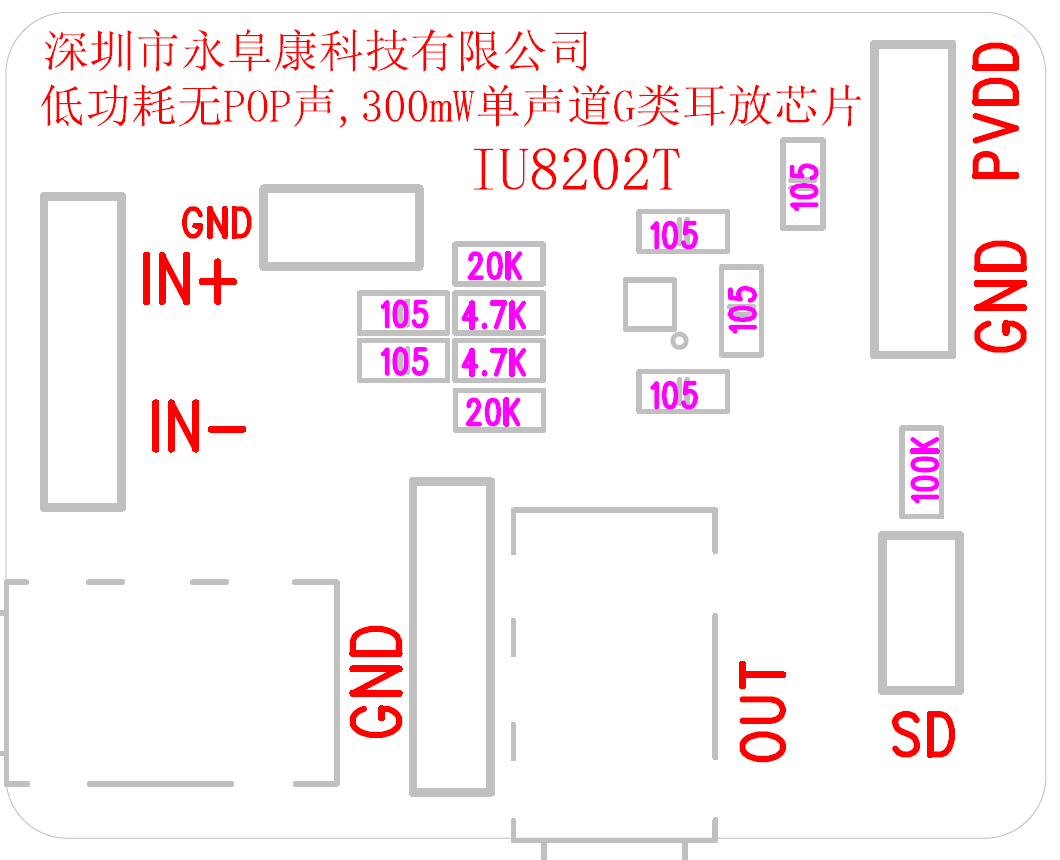 IU8202 適用于OWS耳機的無(wú)POP聲超低功耗400mW單聲道G類(lèi)耳放IC方案