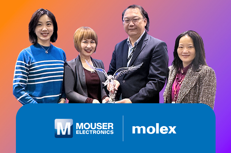 七連冠！貿澤電子蟬聯(lián)Molex亞太區年度電子目錄代理商大獎